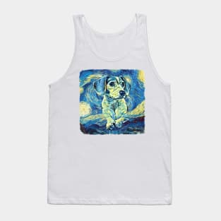 Cute Dog Van Gogh Style Tank Top